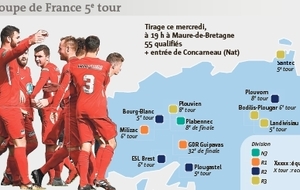 Coupe de FRANCE  : carte des qualifiés