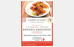 Rougail Saucisses du samedi 23 mars à emporter