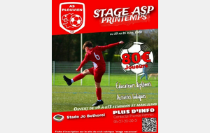 Stage ASP Printemps pour les U9 à U13