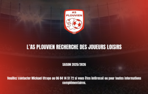 L’AS Plouvien recrute pour son équipe loisirs – Saison 2025/2026