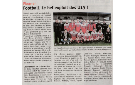 Le bel exploit des U19