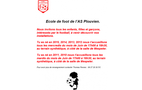 Portes ouvertes école de foot